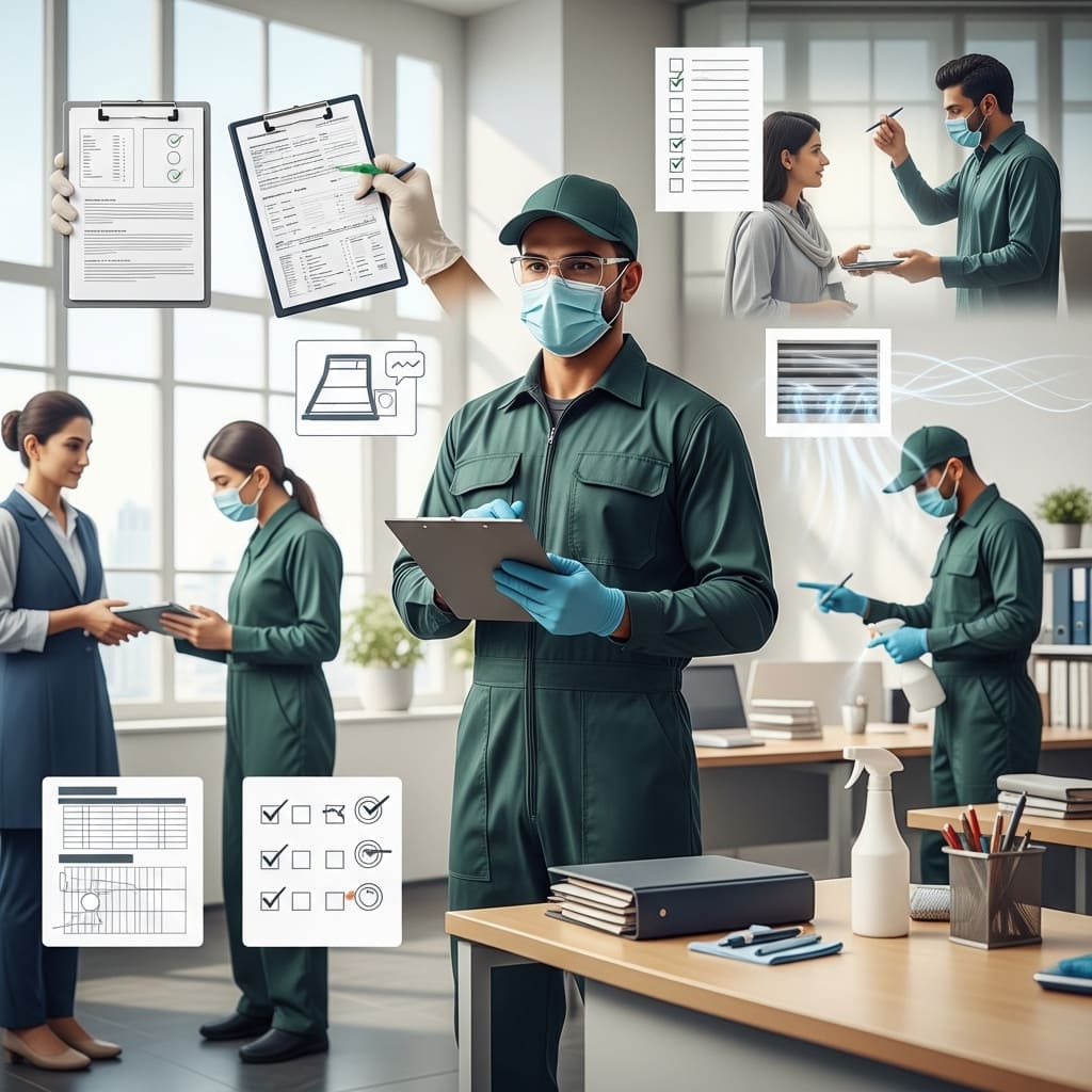 Signs requiring disinfection like high absenteeism or mold