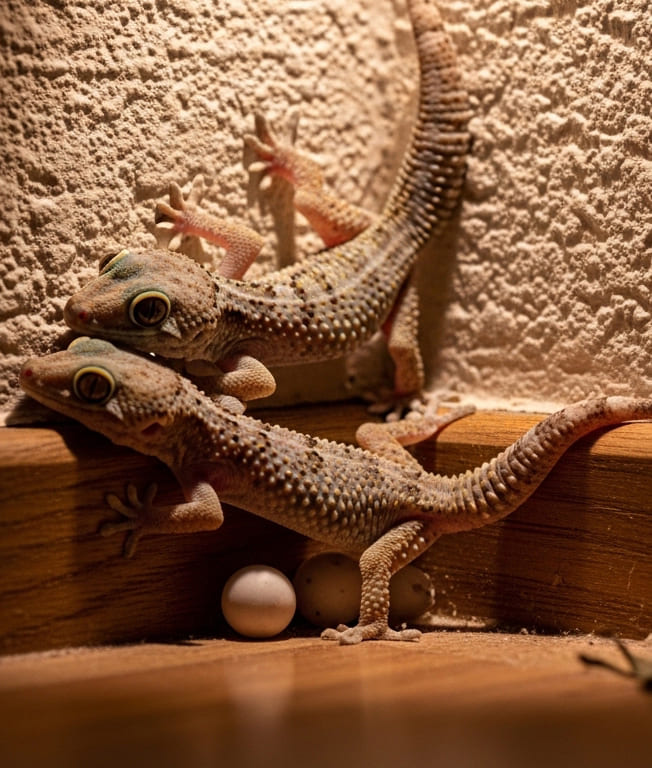 Common lizard signs like droppings and egg sightings