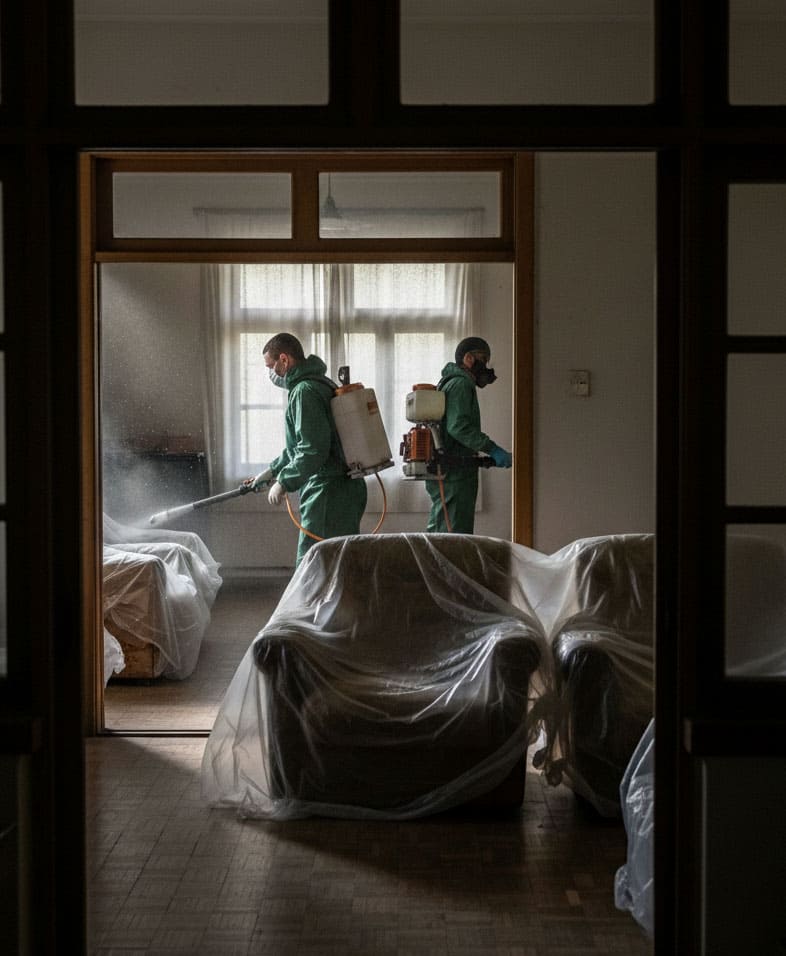 Identifying deep-seated pests requiring whole-home fumigation