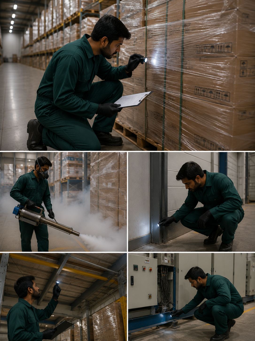 Commercial pest indicators like damaged packaging and product contamination